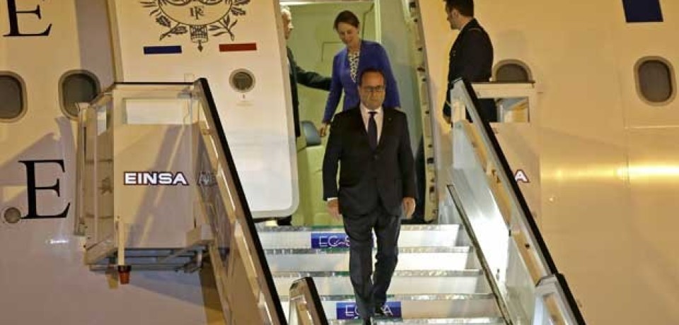 Hollande chega a Cuba em visita oficial, a 1ª de um presidente francês