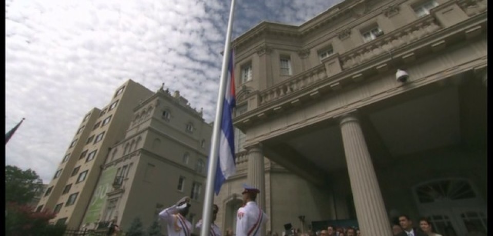 Embaixada de Cuba é reaberta em Washington, nos EUA