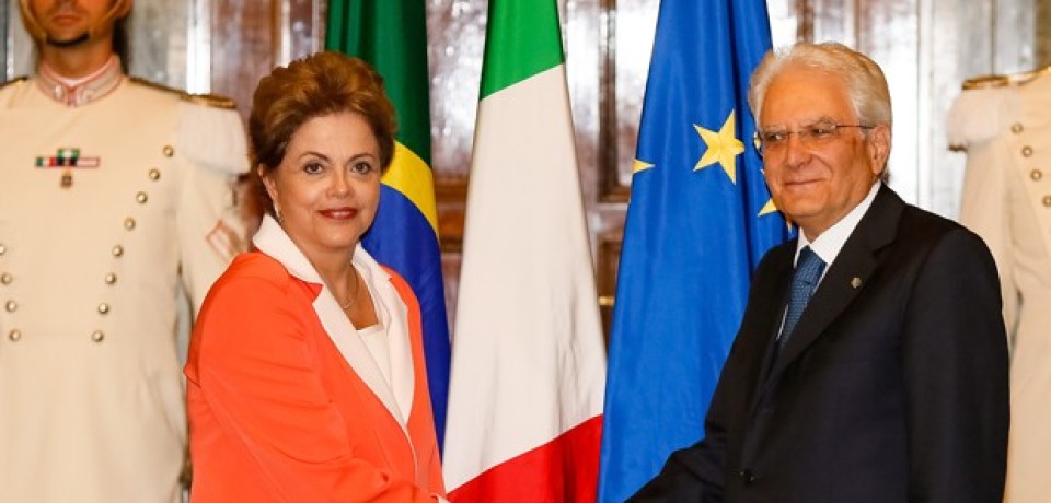 Dilma chega à Itália e se reúne com presidente Sergio Mattarella