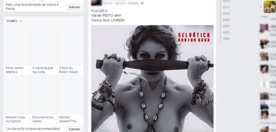 Censura do Facebook gera onda de apoio à cantora Karina Buhr