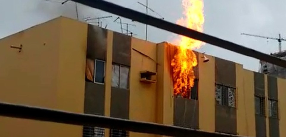 Homem sobrevive ao se jogar do 3º andar para escapar de incêndio em PE