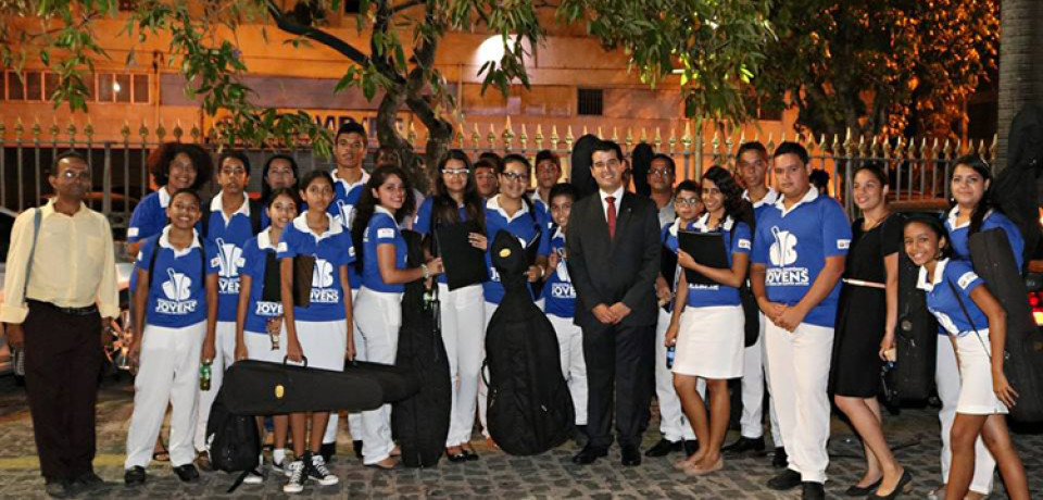 Orquestra do CEMUVI participa de solenidade dos 120 anos do Tratado de Amizade entre Brasil e Japão