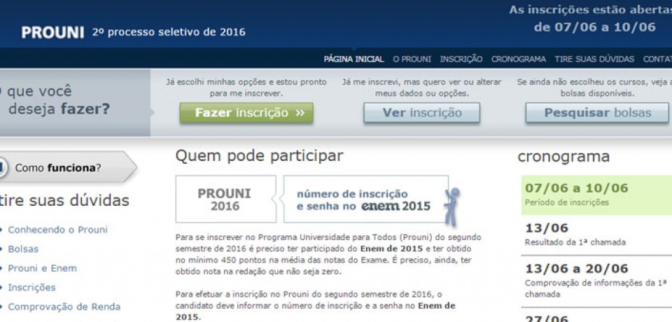 Aprovado no Prouni deve comprovar informações até esta segunda